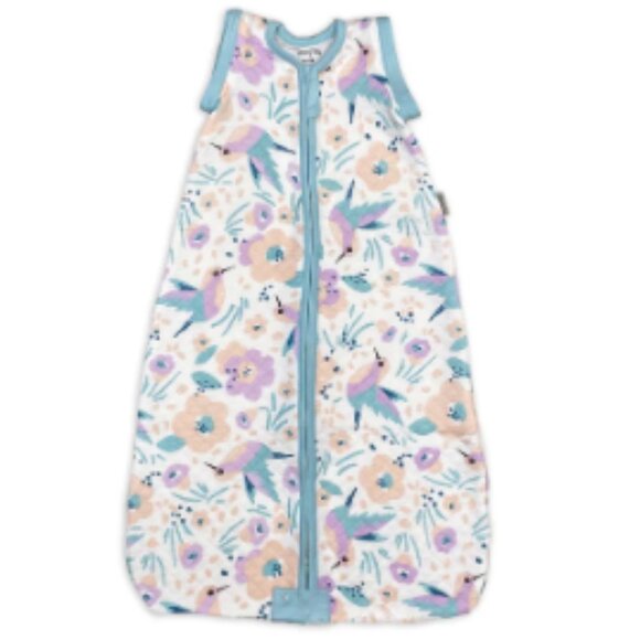 Hummingbird Garden Print Bamboo Classic Sleeping Sack w/Detachable Sleeves - Picture 2 of 2